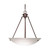 Nuvo 60/371 3 Light; 23 in.; Pendant; Alabaster Glass Bowl