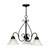 Nuvo 60/378 Castillo; 3 Light; 26 in.; Chandelier with Alabaster Swirl Glass