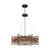 Nuvo 60/3875 Gable ES; 3 Light; Pendant with Golden Bronze Fabric Shade; (3) 13W GU24 Lamps Included