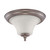 Nuvo 60/4021 Teller; 2 Light; Flush Dome Fixture with Frosted Etched Glass