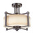 Nuvo 60/4613 Wright; 2 Light; Semi-Flush Fixture with Amaretto Glass