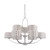 Nuvo 60/4630 Harlow; 9 Light; Chandelier with Slate Gray Fabric Shades