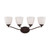 Nuvo 60/5154 Patton ES; 4 Light; Vanity Fixture with Frosted Glass; (4) 13W GU24 Lamps Included