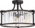 Nuvo 60/5773 Krys; 3 Light; Crystal Semi-Flush Fixture with 60W Vintage Lamps Included; Aged Bronze Finish