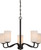 Nuvo 60/5905 Willow; 5 Light; Hanging Fixture with White Glass