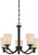 Nuvo 60/5925 Laguna; 5 Light; Hanging Fixture with White Glass