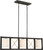 Nuvo 60/6133 3 Light; Boxer Island Pendant; Matte Black with Antique Silver Accents Finish; Satin White Glass