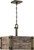 Nuvo 60/6423 Winchester; 4 Light; Square Pendant with Aged Wood