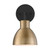 Nuvo 60/6791 Sloan; 1 Light; Vanity; Matte Black and Burnished Brass Finish