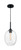 Nuvo 60/7026 Aria; 1 Light; Small Pendant Fixture; Matte Black Finish with Clear Seeded Glass