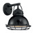 Nuvo 60/7061 Upton; 1 Light; Small Outdoor Wall Sconce Fixture; Gloss Black Finish with Silver and Textured Black Accents
