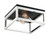 Nuvo 60/7095 Cakewalk; 2 Light; Flush Mount Fixture; Polished Nickel Finish with Black Accents