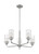 Nuvo 60/7175 Sommerset; 5 Light; Chandelier Fixture; Brushed Nickel Finish with Clear Glass