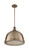 Nuvo 60/7203 Barbett; 1 Light; Large Pendant Fixture; Burnished Brass Finish with Fresnel Glass