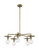 Nuvo 60/7245 Bizet; 5 Light; Chandelier Fixture; Vintage Brass Finish