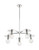 Nuvo 60/7255 Bizet; 5 Light; Chandelier Fixture; Polished Nickel Finish