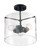 Nuvo 60/7278 Sommerset; 3 Light; Semi-Flush Fixture; Matte Black Finish with Clear Glass