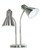 Nuvo 60/806 Gooseneck Desk Lamp; 2 Light; Brushed Nickel