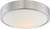 Nuvo 62/775 Perk; 13 in.; LED Flush with White Glass; Brushed Nickel Finish