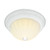 Nuvo SF76/129 3 Light - 15" Flush with Frosted Melon Glass - Textured White Finish