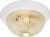 Nuvo SF76/192 2 Light - 13" Flush with Clear Ribbed Glass - Textured White Finish