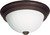 Nuvo SF76/248 3 Light - 15" Flush with Frosted Melon Glass - Old Bronze Finish