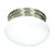Nuvo SF76/601 1 Light - 8" - Flush Mount - Small White Mushroom - Brushed Nickel Finish