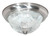 Nuvo SF76/609 2 Light - 11" - Flush Mount - Clear Ribbed Glass - Brushed Nickel Finish