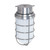 Nuvo SF76/626 1 Light - 11" - Industrial Style - Surface Mount with Frosted Glass - Metallic Silver Finish