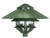 Nuvo SF76/634 Pagoda Garden Fixture; Large 10" Hood; 1 light; 2 Louver; Green Finish