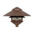 Nuvo SF76/635 Pagoda Garden Fixture; Large 10" Hood; 1 light; 2 Louver; Old Bronze Finish