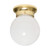 Nuvo SF77/108 1 Light - 6" - Ceiling Fixture - White Ball - Polished Brass Finish