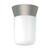 Nuvo SF77/155 1 Light - 8" - Utility; Ceiling Mount - With White Glass Cylinder - Satin Aluminum Finish