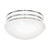Nuvo SF77/346 2 Light - 10" - Flush Mount - Medium White Mushroom - Polished Chrome Finish