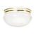 Nuvo SF77/986 2 Light - 12" Flush with White Glass - Polished Brass Finish