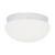 Nuvo SF77/987 2 Light - 12" Flush with White Glass - White Finish