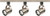 Nuvo TK354C 3 Light - MR16 - Round Back Track Kit - Four foot track - Line Voltage