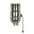 Satco 80/1037 On-Off Pull Chain Socket 1/8 IPS 3 Piece Stamped Solid Brass Polished Nickel Finish 660W 250V Uno Thread