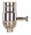 Satco 80/1043 150W Full Range Turn Knob Dimmer Socket 1/8 IPS 3 Piece Stamped Solid Brass Polished Nickel Finish 120V