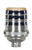 Satco 80/1055 Short Keyless Socket 1/8 IPS 4 Piece Stamped Solid Brass Polished Nickel Finish 660W 250V