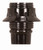 Satco 80/1094 Candelabra European Style Socket Brown Phenolic 4 Piece Full Uno Thread and Ring 1/8 IP Screw Terminals 75W 125V