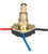 Satco 80/1138 3-Way Metal Rotary Switch, Metal Bushing, 2 Circuit, 4 Position(L-1, L-2, L1-2, Off). Rated: 6A-125V, 3A-250V
