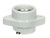 Satco 80/1149 Keyless Porcelain One Piece Sign Socket Center / 2 #8-32 Flange/Bushing CSSNP Screw Shell Glazed 660W 250V