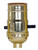 Satco 80/1565 On-Off Push Thru Socket; 1/8 IPS; Aluminum; Brite Gilt Finish; 660W; 250V; Push-In Terminal; With Strain Relief Hooks