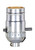 Satco 80/1754 On-Off Push Thru Socket With Side Outlet; For SPT-2; 1/8 IPS; Aluminum; Nickel Finish; 660W; 250V