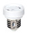 Satco 80/1888 White Medium To GU24 Socket Reducer; E26 - GU24 With Locking Device; 3/4" Overall Extension; 660W; 250V