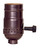 Satco 80/2395 On-Off Turn Knob Socket With Removable Knob; 1/8 IPS; Aluminum; Dark Antique Brass Finish; 250W; 250V