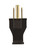 Satco 80/2426 Thermoplastic HD Plug; Brown; 2 Pole; 3 Wire And Ground; 15A; 125V
