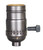 Satco 80/2437 On-Off Push Thru Socket With Side Outlet; For SPT-2; 1/8 IPS; Aluminum; Antique Brass Finish; 660W; 250V