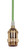 Satco 80/2460 Medium base lampholder; 4pc. Solid brass; prewired; Uno ring; 10ft. 18/2 SVT Light Green Cord; Polished brass finish